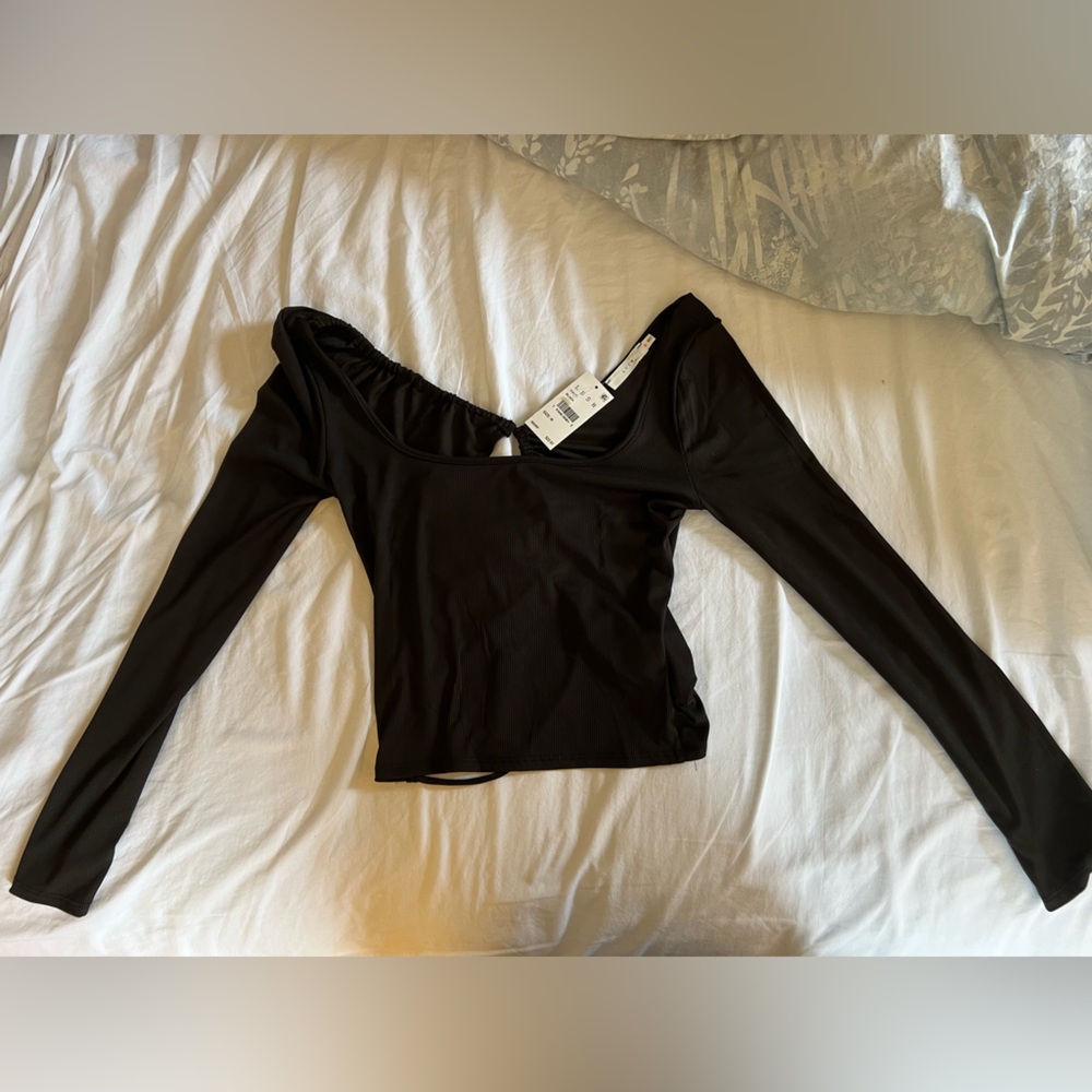 Lush new with tags cropped, cutout top size M in black